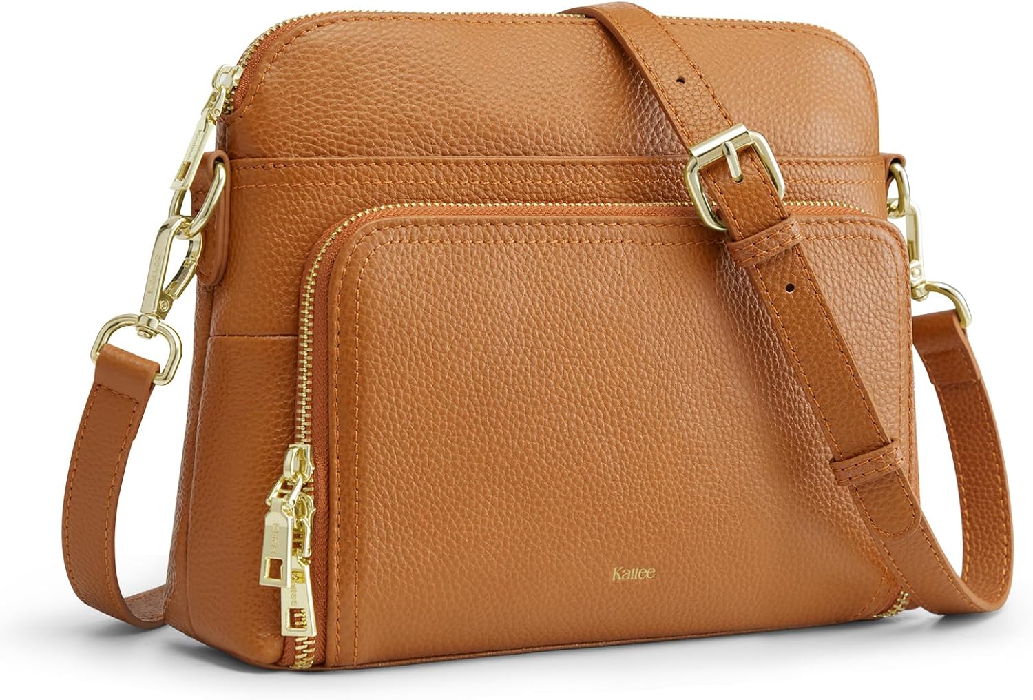 Kattee Leather Crossbody Bag with Built-in RFID Wallet