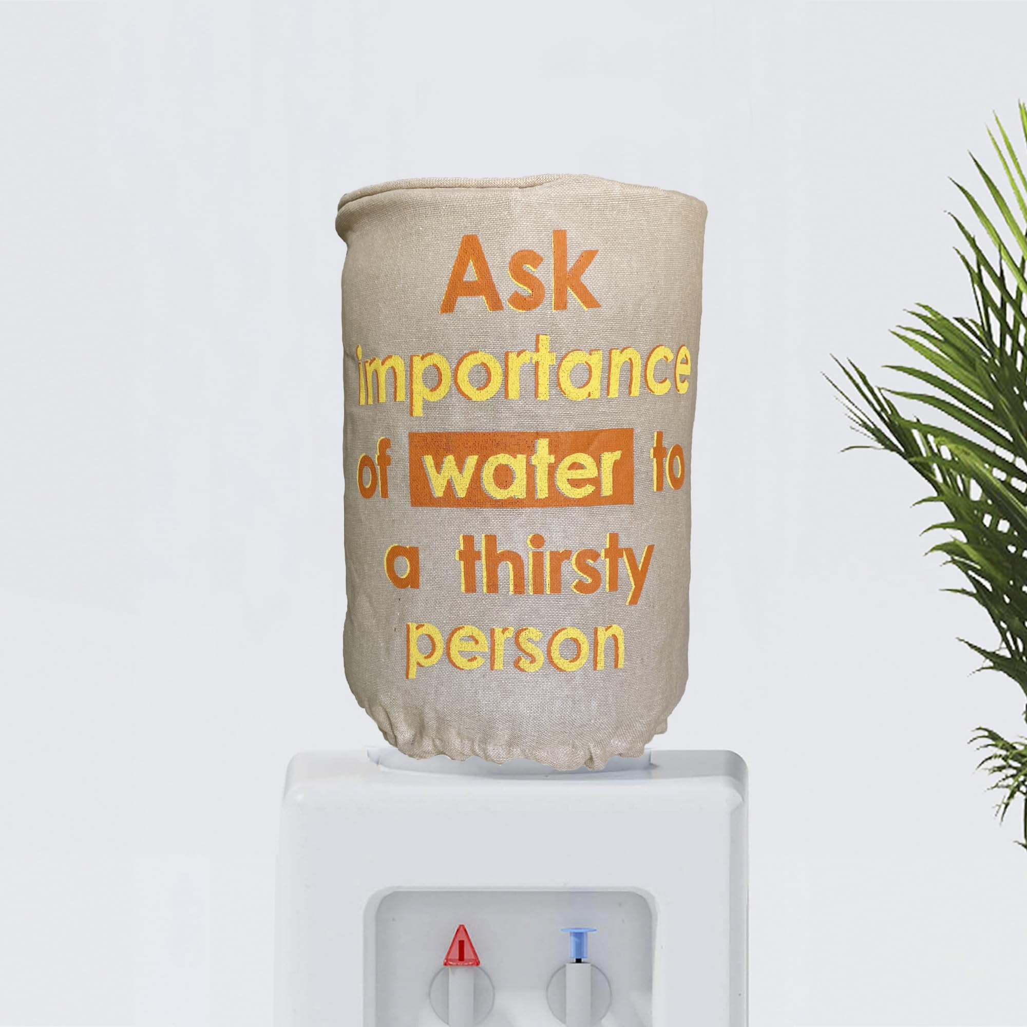 Swayam 20 Litre Water Bottle Cover With Inner Waterproof Layer | Lace Closure at Bottom | Machine Washable | Environmental Friendly | Digital Printed Water Bottle Cover Made Of Jute - Orange Yellow (B08Q37JJFL) Amazon Price History, Amazon Price Tracker