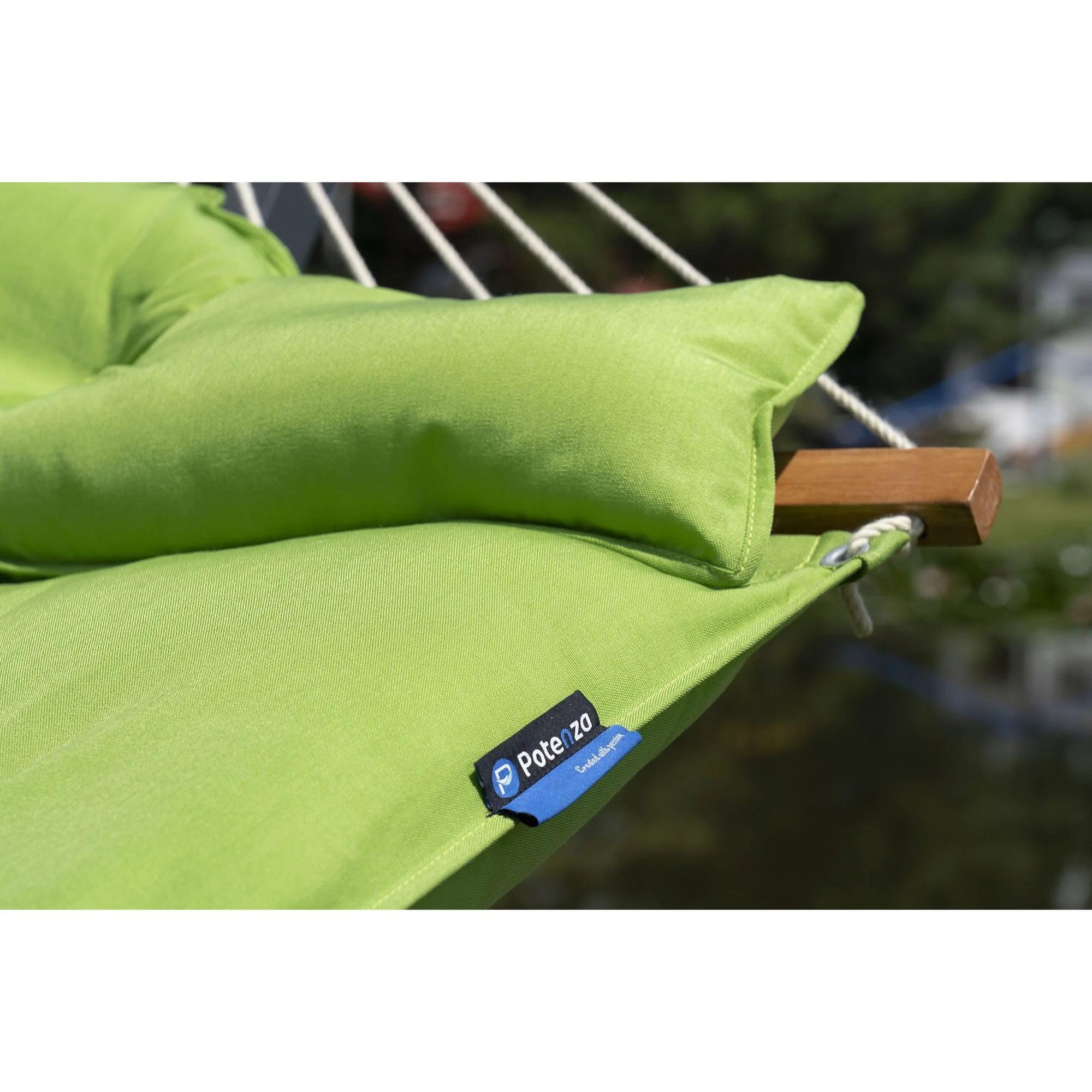 Potenza Amaca da Giardino con Supporto in Acciaio ZINCATO A CALDO – Amaca con Barra Doppia 210x140 cm, 200 kg con Tytan Struttura lunga 370 cm, Portata 350 kg, con Telaio Resistente alle Intemperie