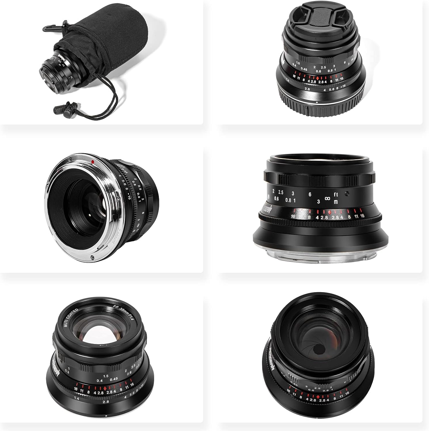 Amazon.com : PERGEAR 35mm F1.4 Full-Frame Manual Focus Lens for L