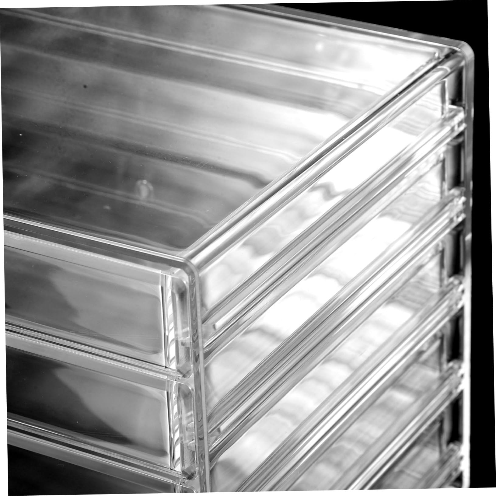 STOBAZA Boîte Rangement Tiroir en Acrylique à 5 Couches avec 5 Tiroirs Pratiques, Organisateur Polyvalent pour Bureau et Décoration de Chambre