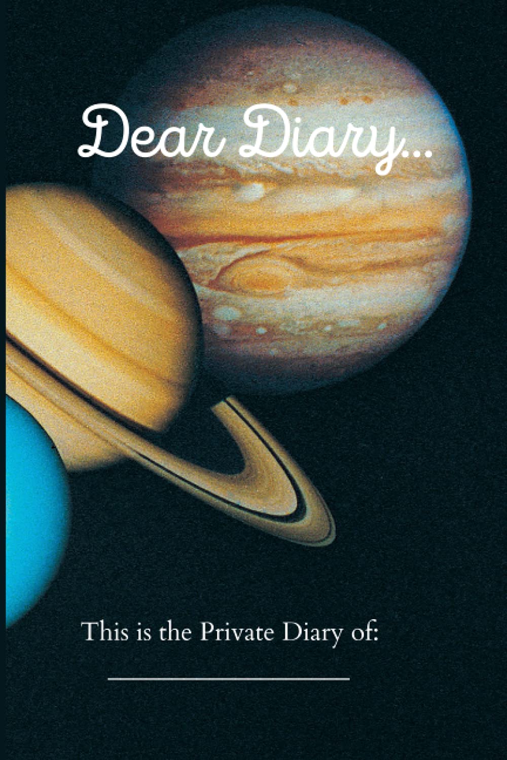 Dear Diary: The Planets Cover. Stylish Diary/Journal with a Fun Cover Design. 120 Lined Pages; Size 6"X9".