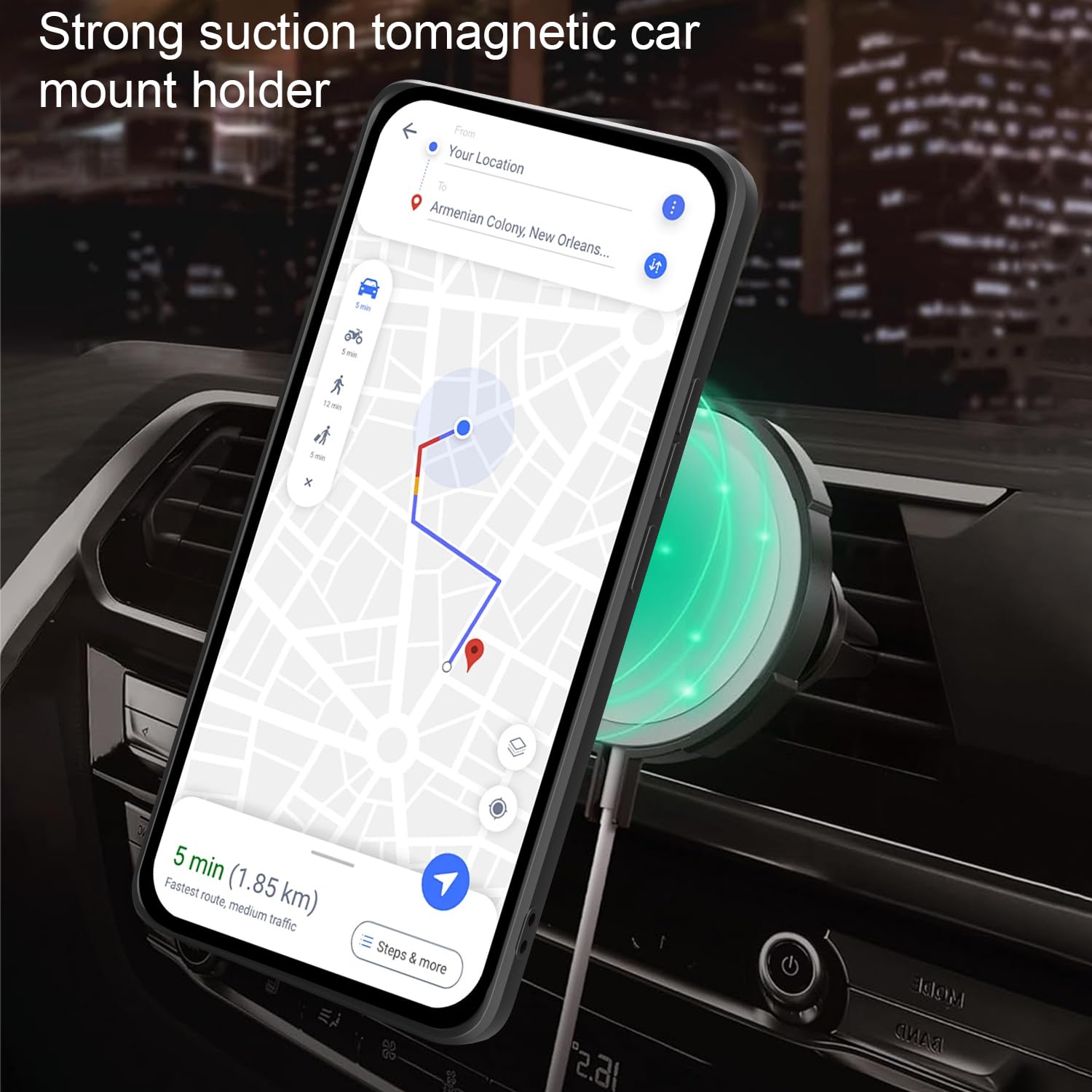 QUIETIP Case Compatible With Vivo V50 Lite With Screen Protector,TPU Hard PC Magnetic Ring Car Mount Stand Cover,Black