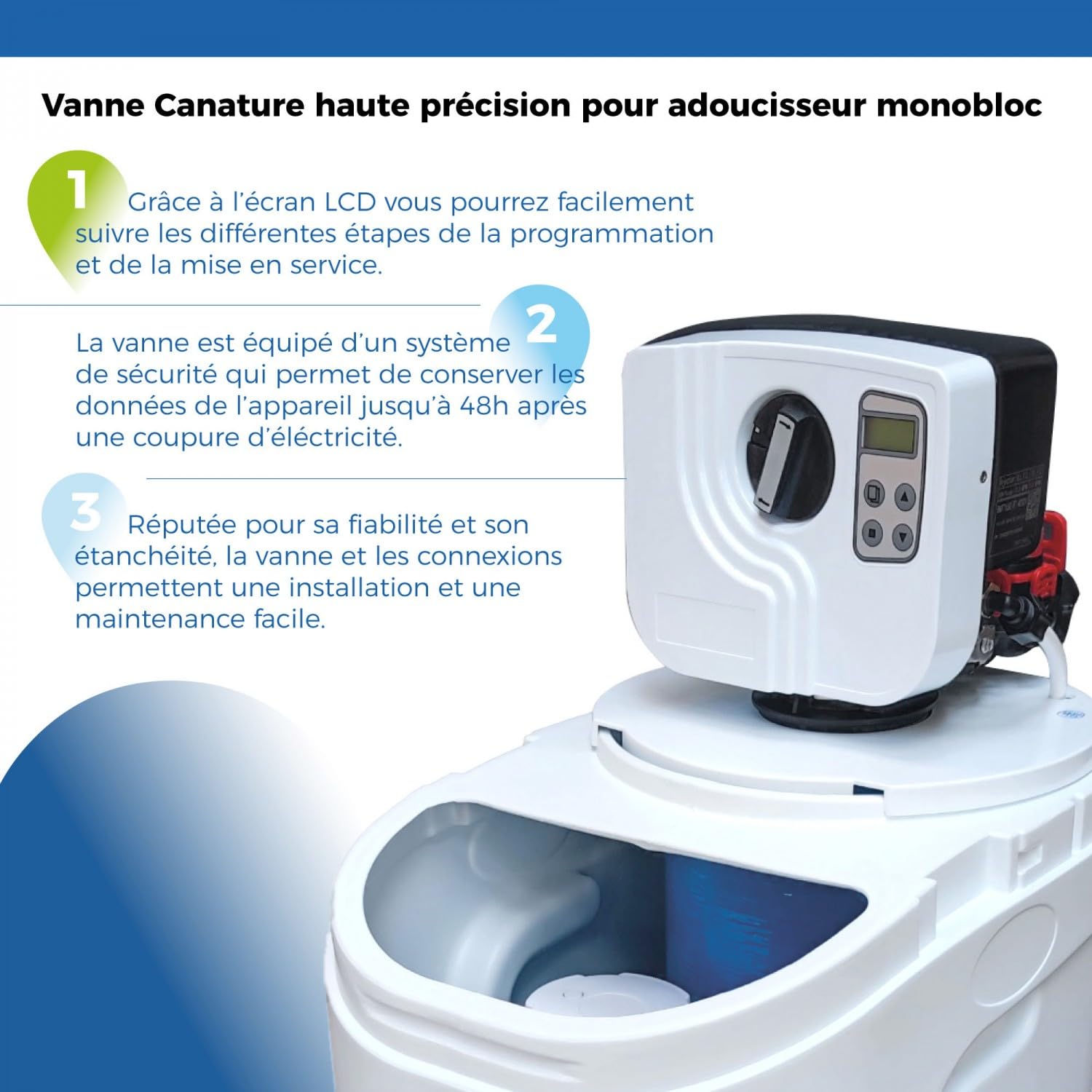 Descalcificador De Agua 20l Válvula Canature - 1 A 4 Personas