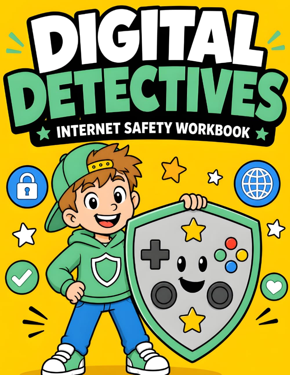 Digital Detectives: Internet Safety Workbook for Children Ages 7-9, Online Safety Rules, Privacy Basics, Passwords, Stranger Danger, Kindness, and Screen-Time Activities for Kids
