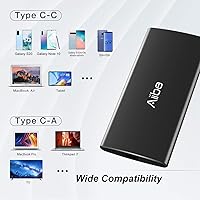 Vista 6 de Aiibe Disco Duro Externo SSD 256GB Disco Duro Externo USB C SSD Portátil, Hasta 500MB/s, USB 3.1, Disco Duro de Estado Sólido Externo 256GB