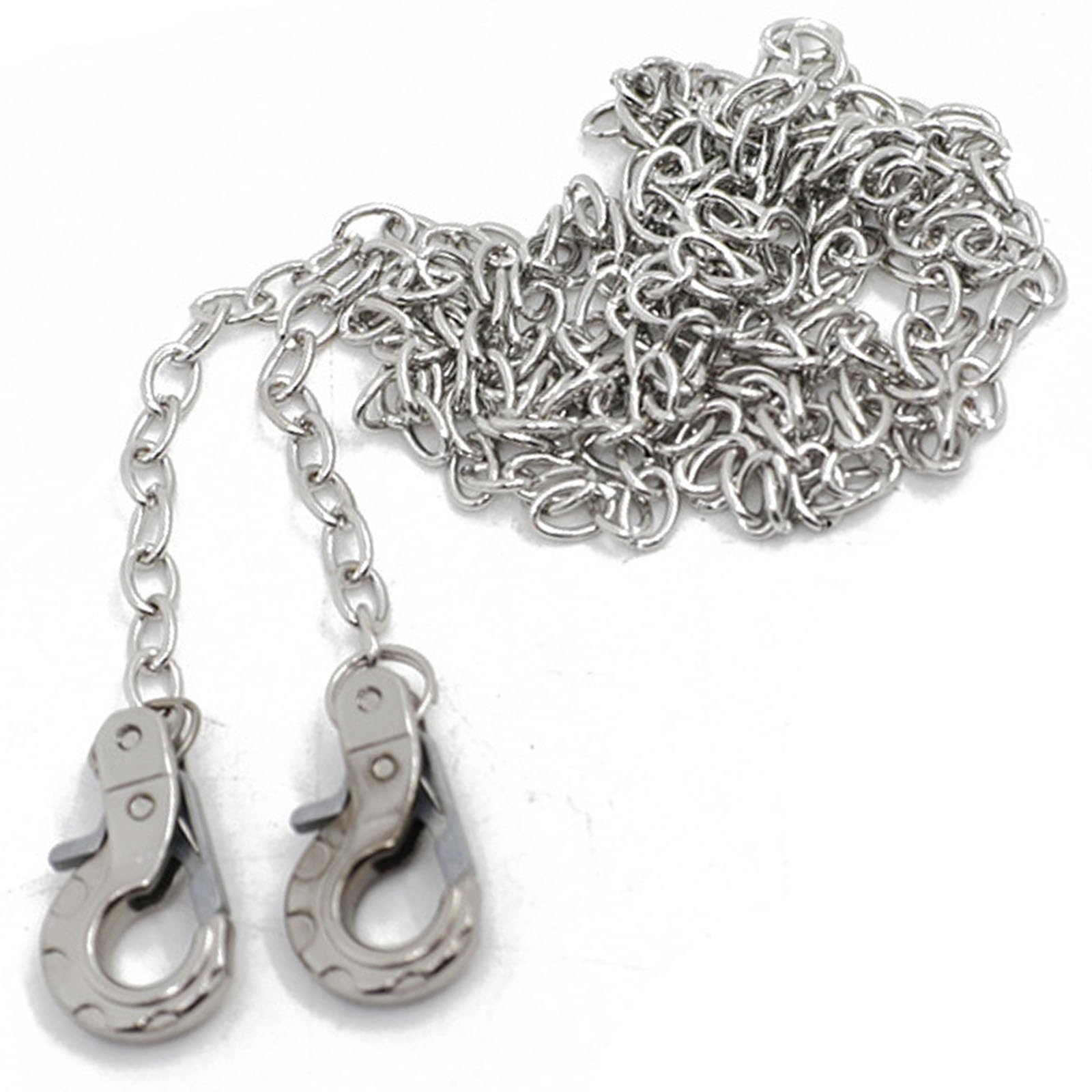 Mini Universal RC Tow Hook with Silver Chain for Axial SCX10, HSP 94180, RC4WD D90, Traxxas TRX4, CC01, D110, TF2