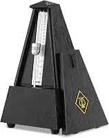 Donner Metrônomo mecânico para piano guitarra tambor violino saxofone músico, ritmo e ritmo de faixa, som alto, movimento de aço, DPM-1, preto