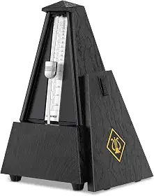 Donner Metrônomo mecânico para piano guitarra tambor violino saxofone músico, ritmo e ritmo de faixa, som alto, movimento de aço, DPM-1, preto