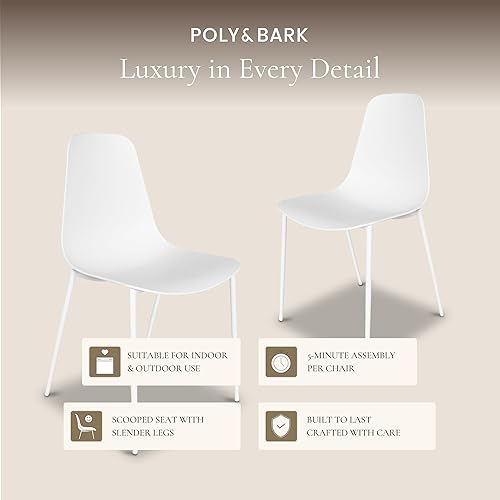 Miniatura 107 de POLY & BARK Isla - Juego de 3 taburetes de bar para cocina, taburetes de bar de altura de mostrador, taburetes de bar para interiores y exteriores,