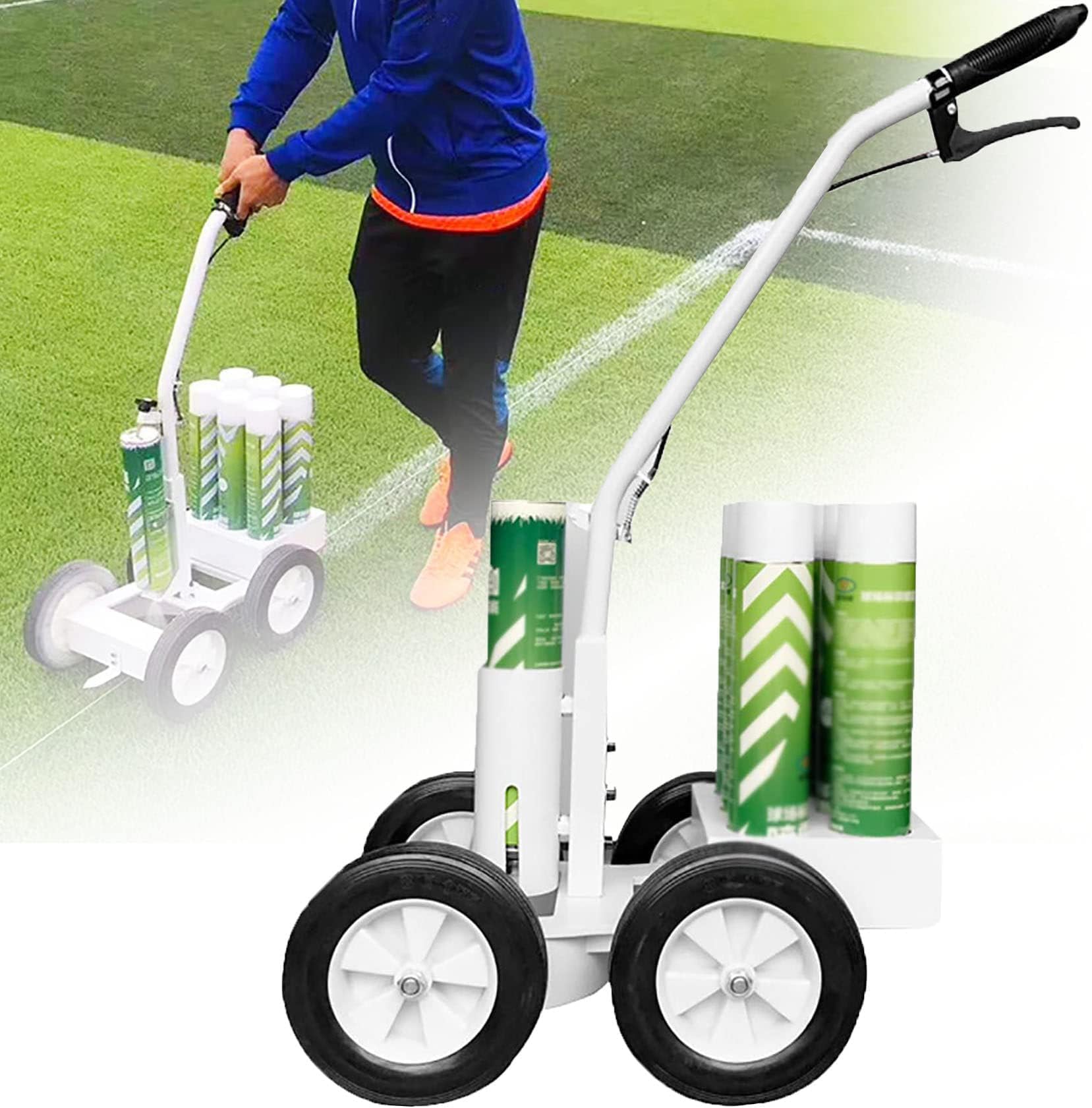Hand-push Lane Marking Applicator Wheel Transfer Line Marking Machine Line Marker Spray Paint Line for Schools Sports Surfaces Factory Marking Works with Road or Grass Marking Paint