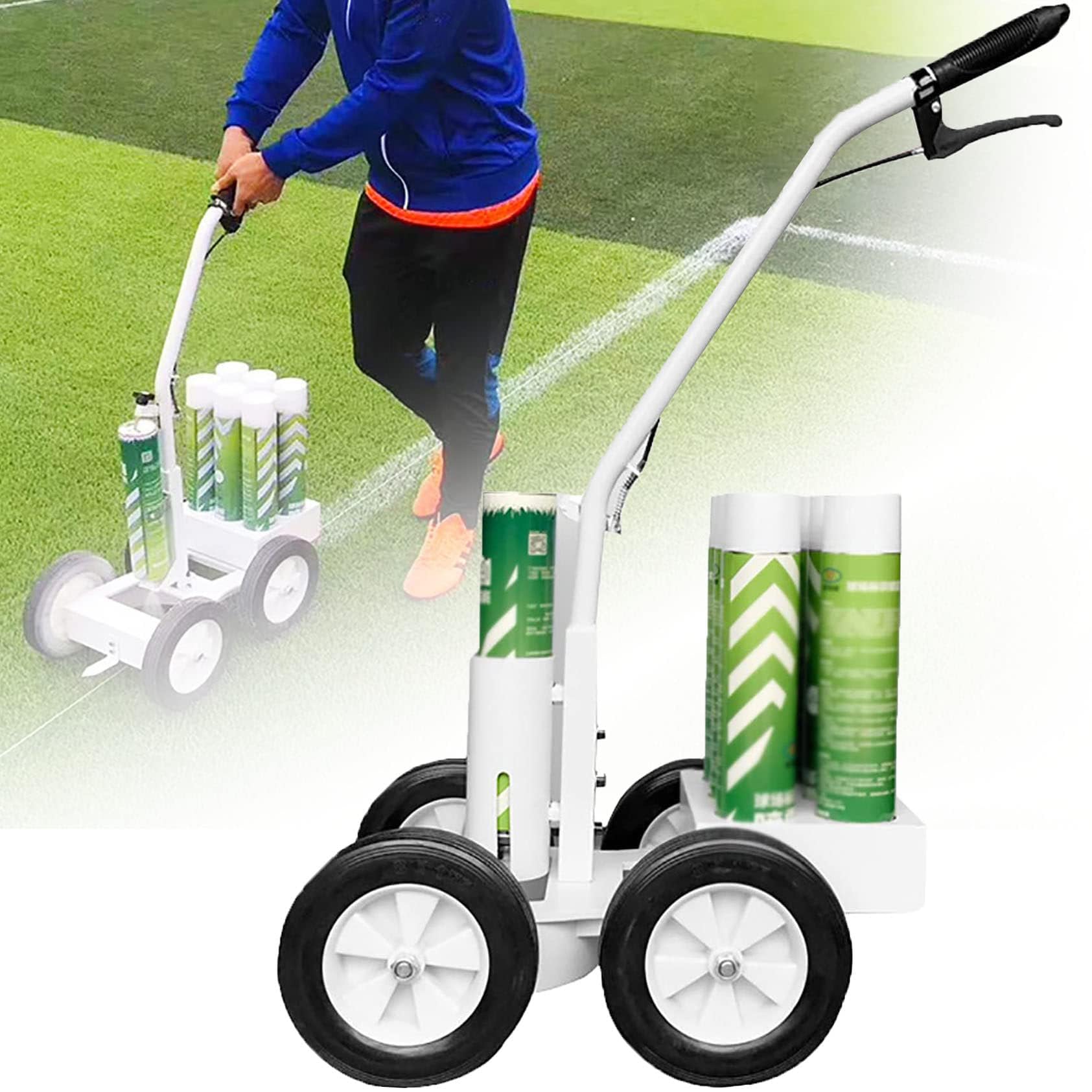 Aioneer Hand-Push Lane Marking Applicator, Wheel Transfer Line Marking Machine, Line Marker Spray Paint Line For Schools, Sports Surfaces, Factory Marking Works With Road Or Gras