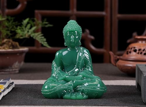 Miniatura 7 de Seyee-bro Estatua de Buda sentada meditativa, figura de Buda sentado tailandés, escultura de Buda rezando para decoración del hogar al aire libre,