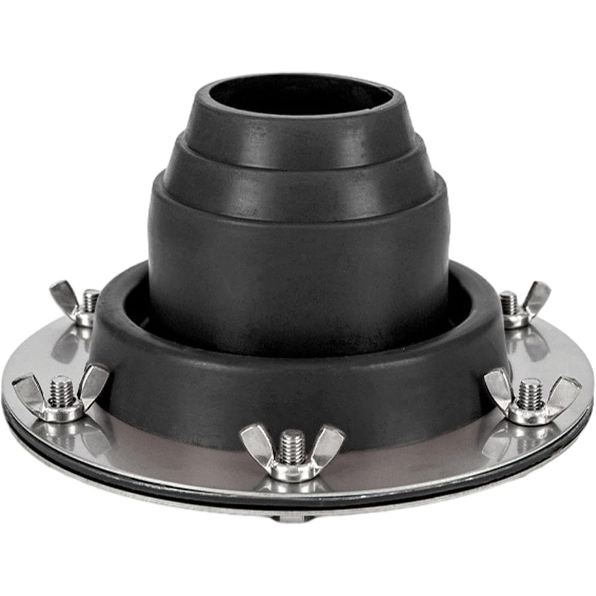 Tent Stove Jack Kit: Flexible Silicone Pipe Boot, High Temp Flue Flashing for Bell Tent, Yurt, & Wood Burners (Triple Wall Pipe Compatible, Stove Pipe