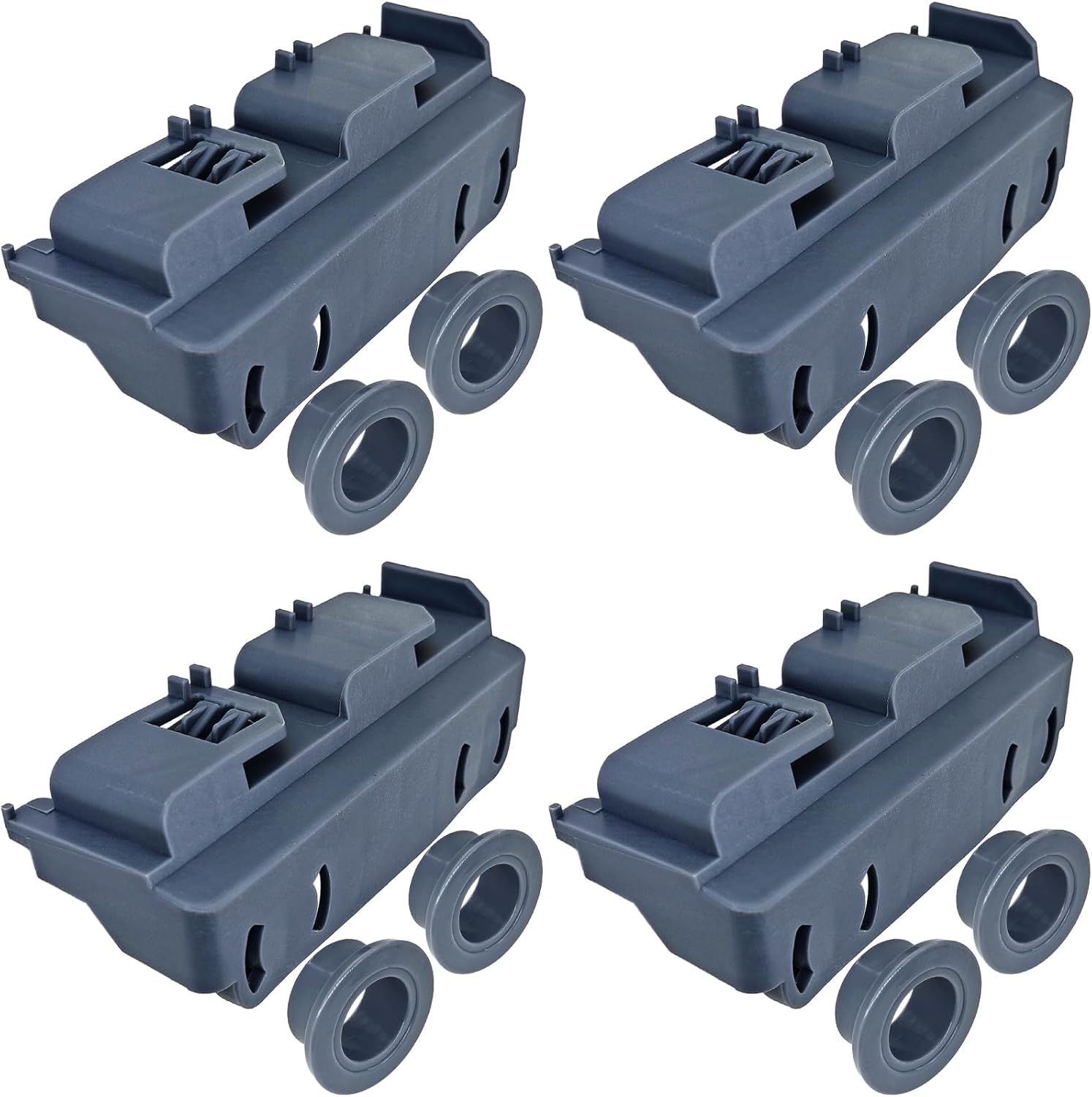 WD28X27241 Dishwasher Lower Rack Carrier and Roller Kit for GE Dishwasher Lower Rack Wheels Assembly WD12X10438, WD12X10439, WD12X10446, WD12X10447, WD12X22656, WD12X22657 (4Pcs)