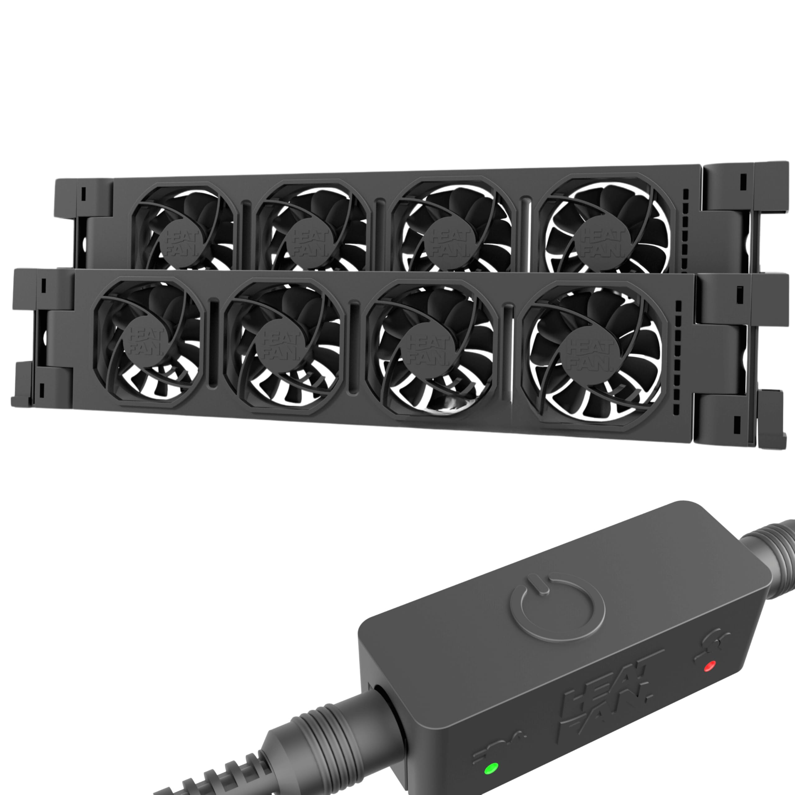 Heatfan 4 Duo Heizkörper ventilator - Heizkörperlüfter flüsterleise <20 dB, spart bis 30% Heizkosten, einfache Montage, universell lange Lebensdauer, für Heizkörper 90-160cm - 2 Stück Schwarz