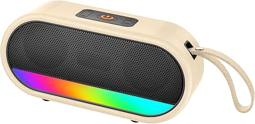 Altavoz Bluetooth portátil con luces LED Altavoz inalámbrico de graves punchy 10H tiempo de reproducción Micrófono incorporado Bluetooth 5.3 IP6