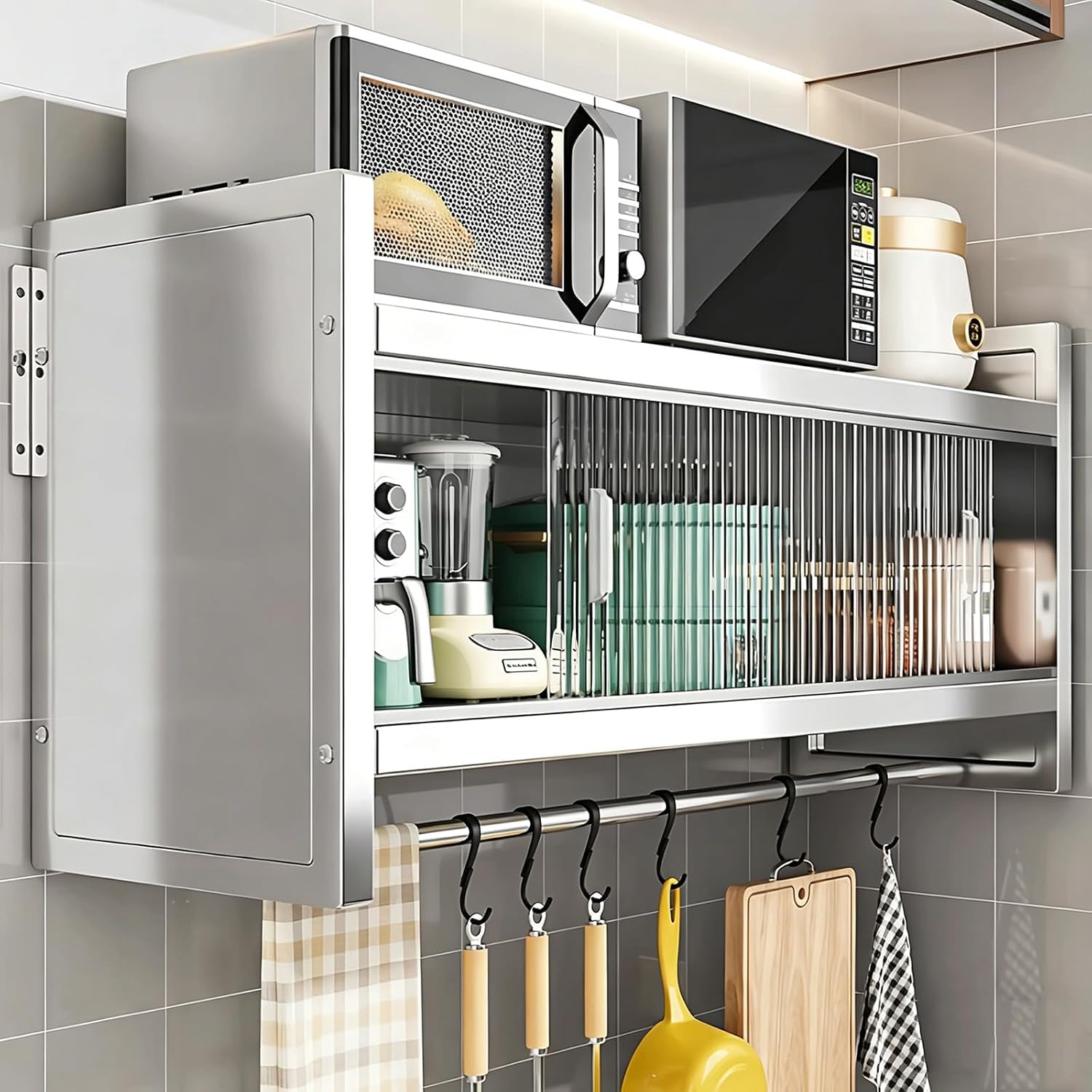 Pensile Cucina Sospeso in Acciaio Inox
