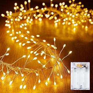 2 Pack 10 Ft Battery Operated Fairy Lights, 120LEDs Firecracker String L...