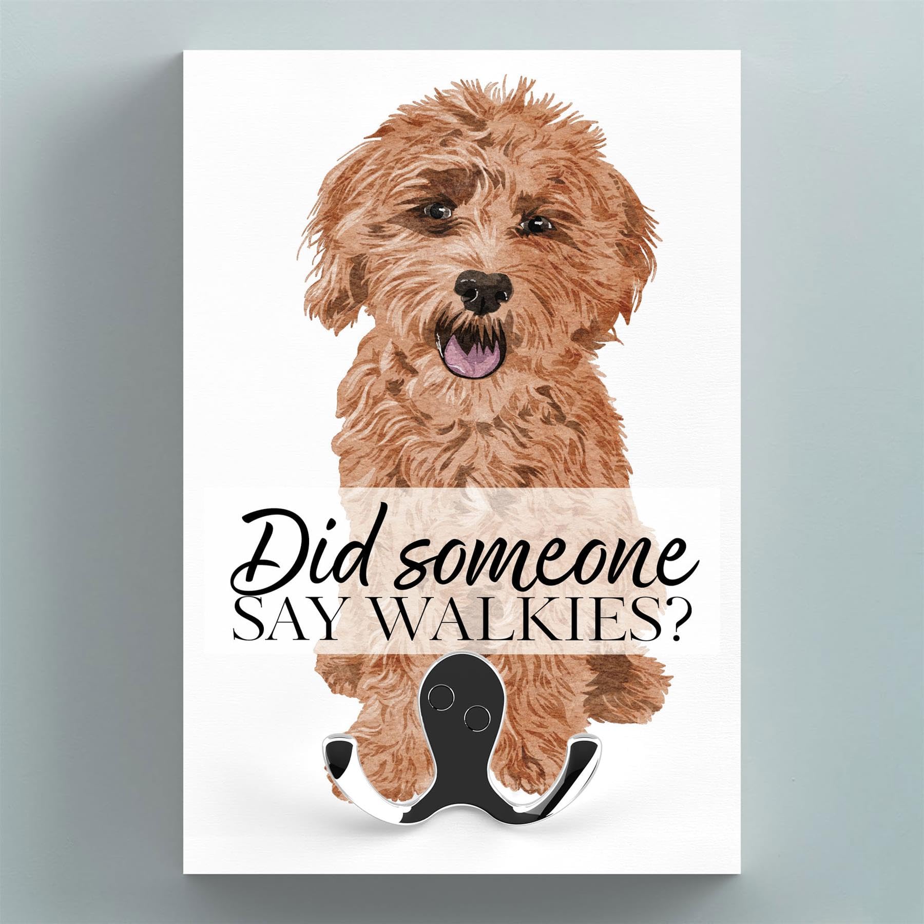 Cavapoo Did Someone Say Walkies Gift Wooden Rectangle Lead Hook Plaque