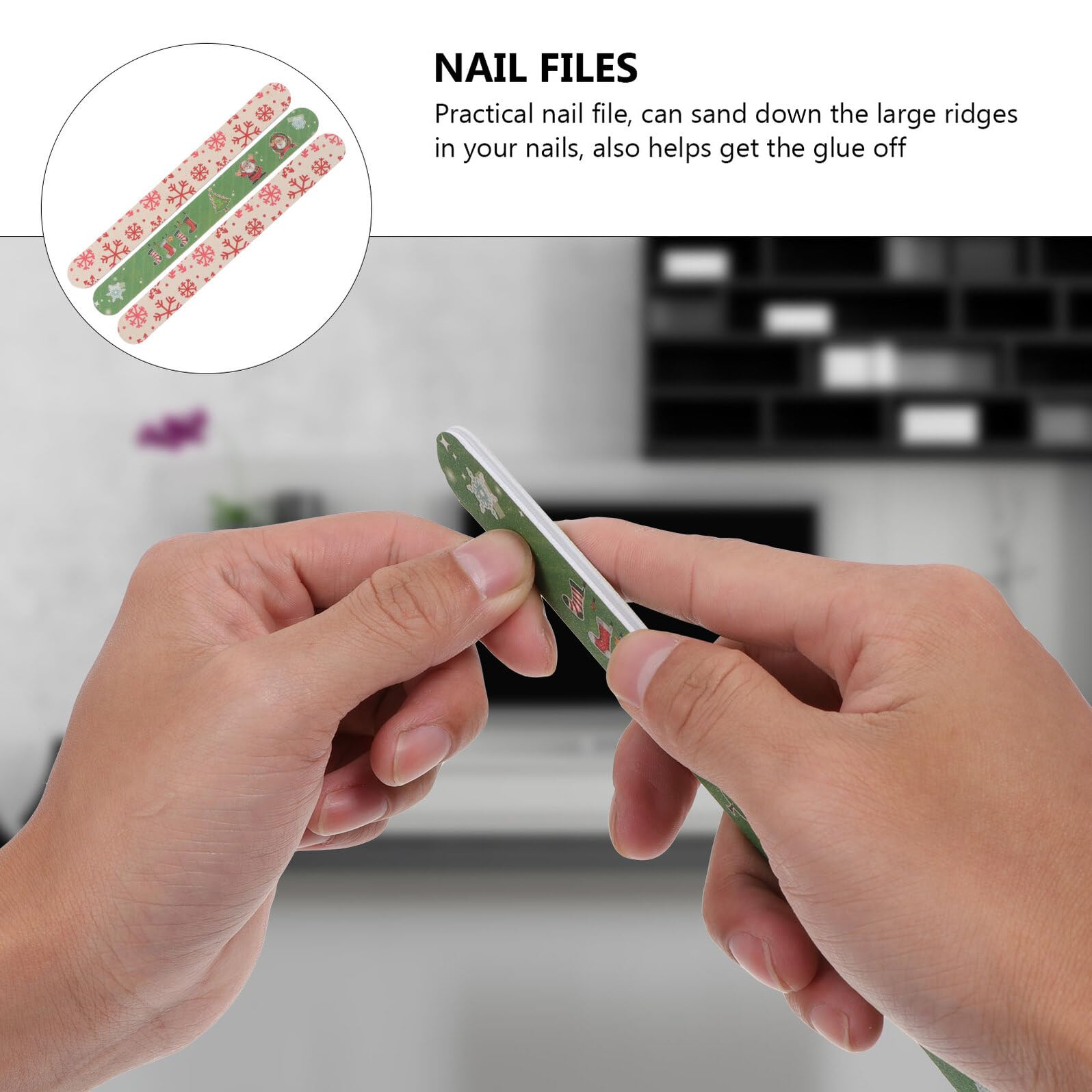 DECHOUS 12pezzi Unghie Natalizie per Manicure e Pedicure Lucidanti Fai da Te Leggere e Portatili per Trattamenti Nail Art Stile Casuale