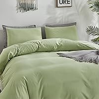 Vista 55 de CLOTHKNOW Juego de edredón de 3 piezas de color marrón caramelo, tamaño individual/individual XL, color terracota suave, color óxido con 2 fundas