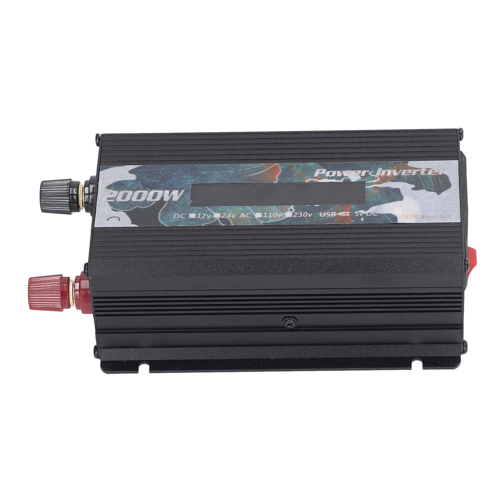 Convertidor de Corriente, Pantalla LCD Solar del Inversor de Corriente del Coche de CC a CA de 2000 W para Cámaras (DC24V)