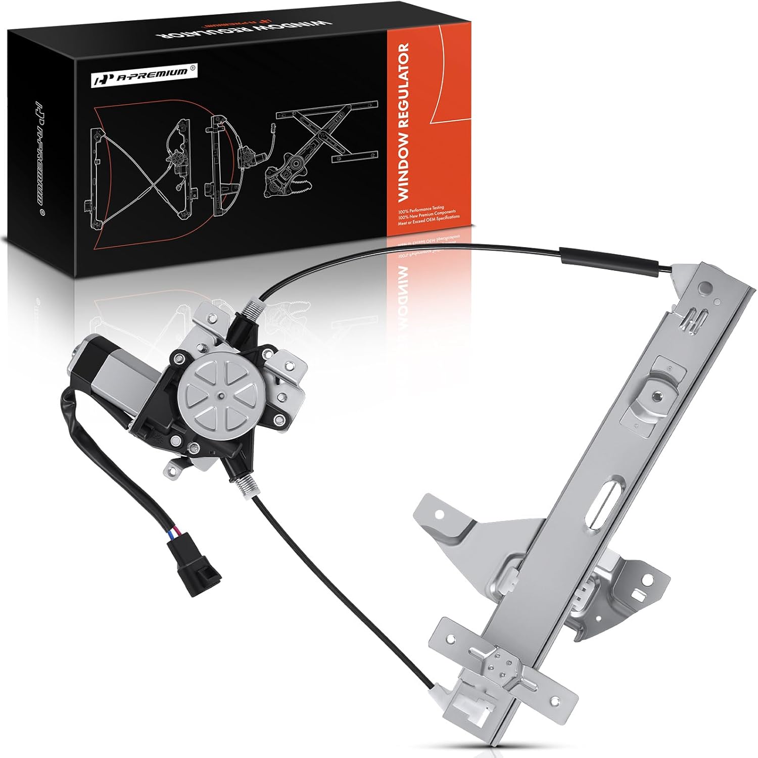 A-Premium Power Window Regulator with Motor Replacement for Chevrolet Impala 2000-2005 Rear Right Passenger Side 10338856