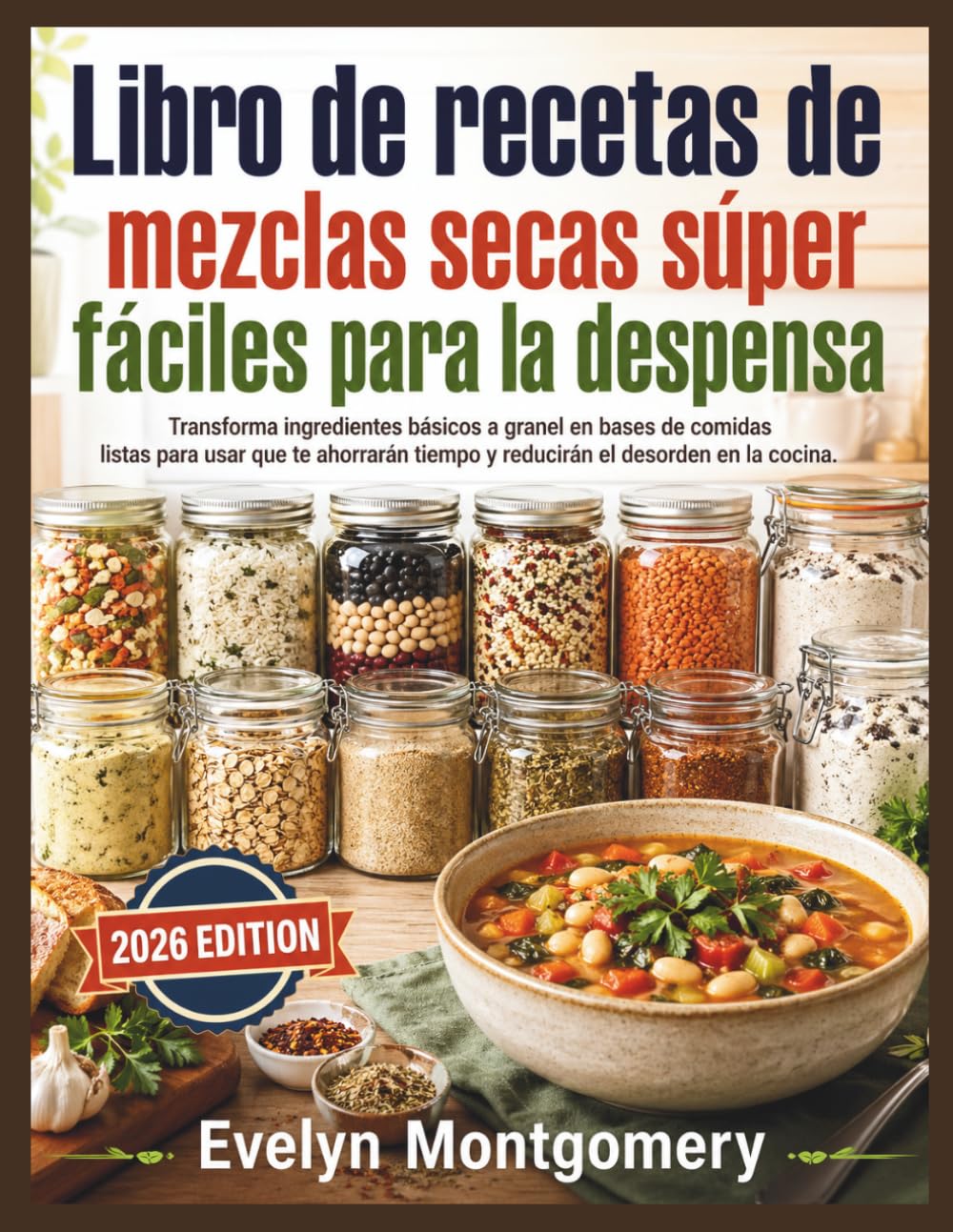 Libro de recetas de mezclas secas súper fáciles para la despensa: Transforma ingredientes básicos a granel en bases de comidas listas para usar que te ... tiempo y reducirán el desorden en la cocina.