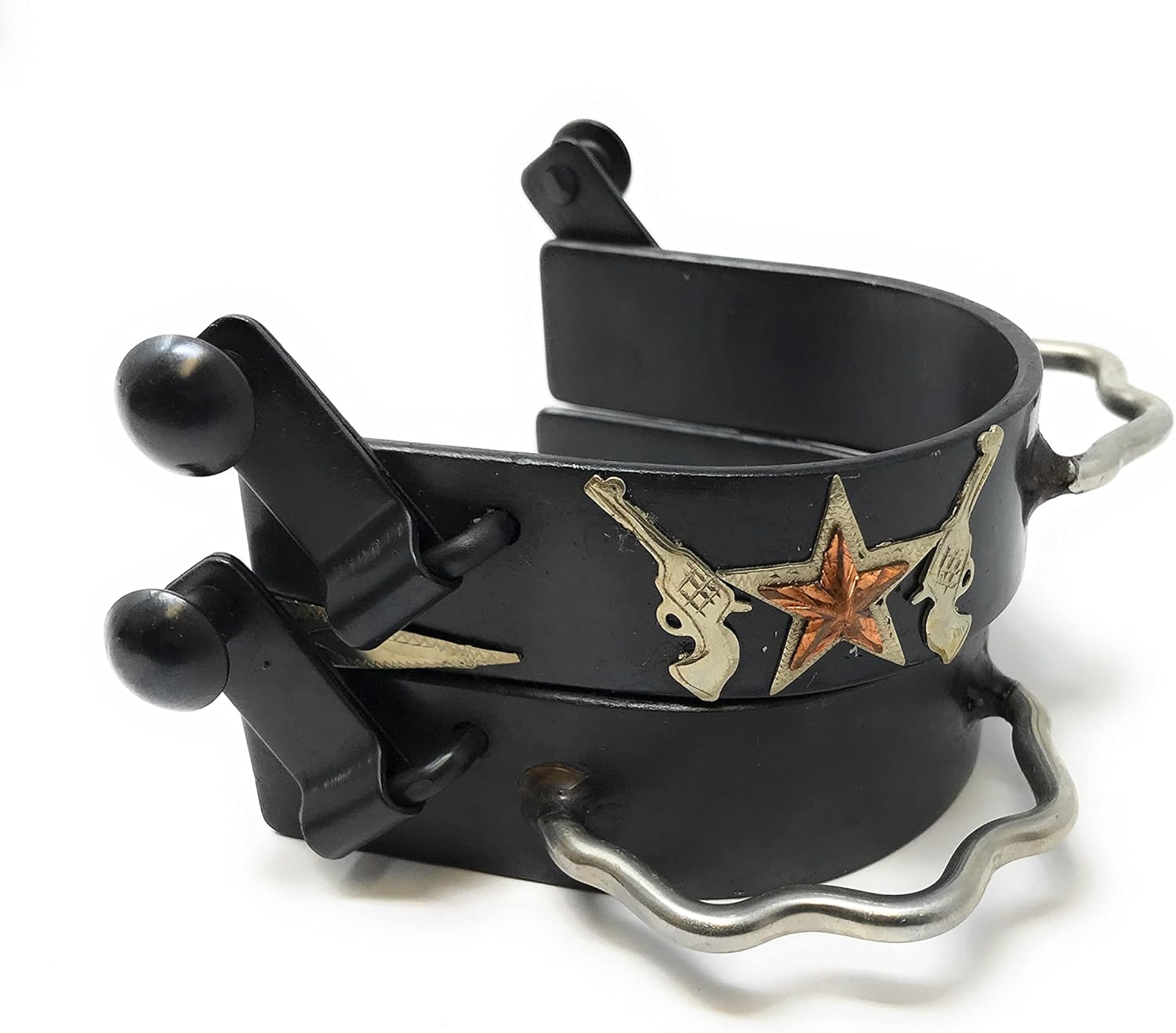 AJ Tack Men's Star and Pistols Bumper Spurs