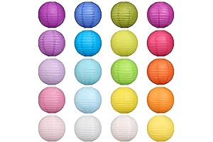 LIHAO 20PCS Multi-Color Floating Paper Lanterns