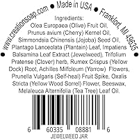 Vista 2 de Creation Farm Jewelweed Balm, remedio de hiedra venenosa, tratamiento de la piel del tarro de té de hierbas para la piel ayuda al tatuaje, alivia