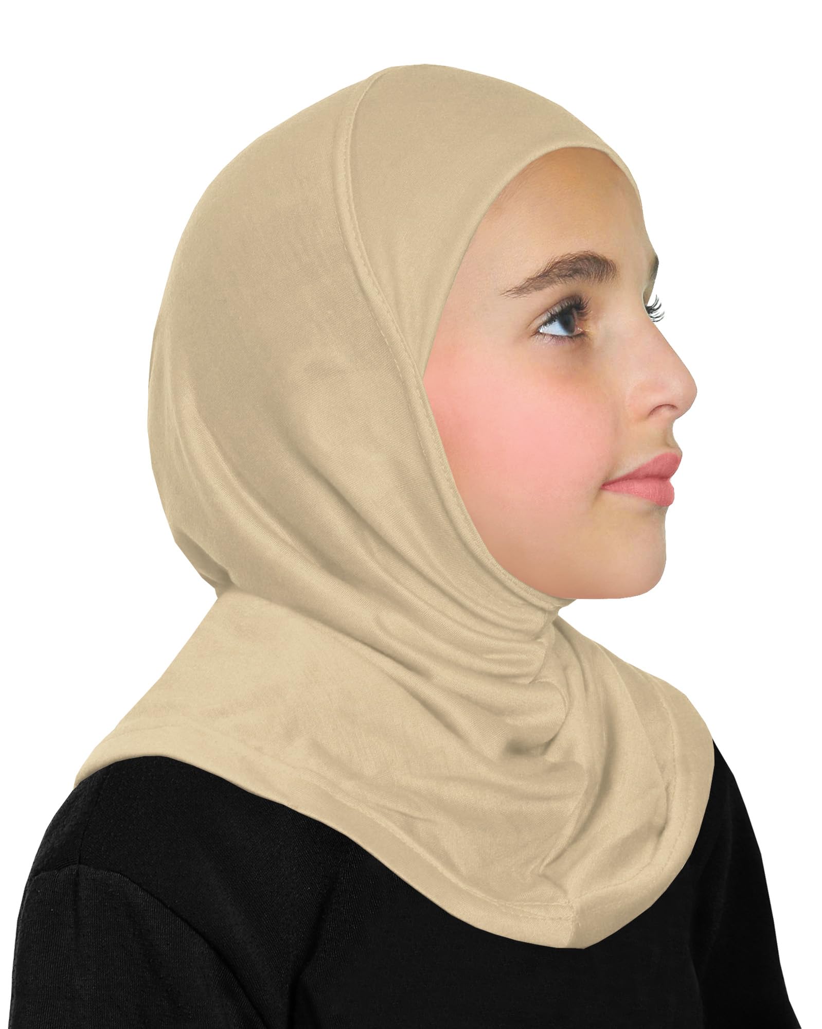 Middle Eastern MallCotton Hijab for Girls Amira Muslim Kids Head Scarf Ready to Wear Easy Instant