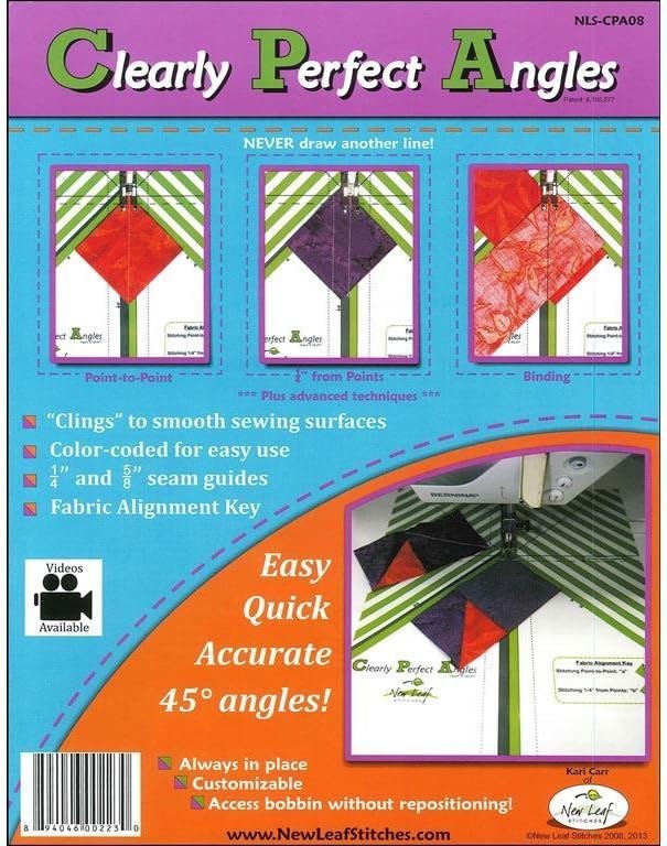 New Leaf Stitches Clearly Perfect Slotted Trimmers Bundled with Clearly Perfect Angle Sewing Template