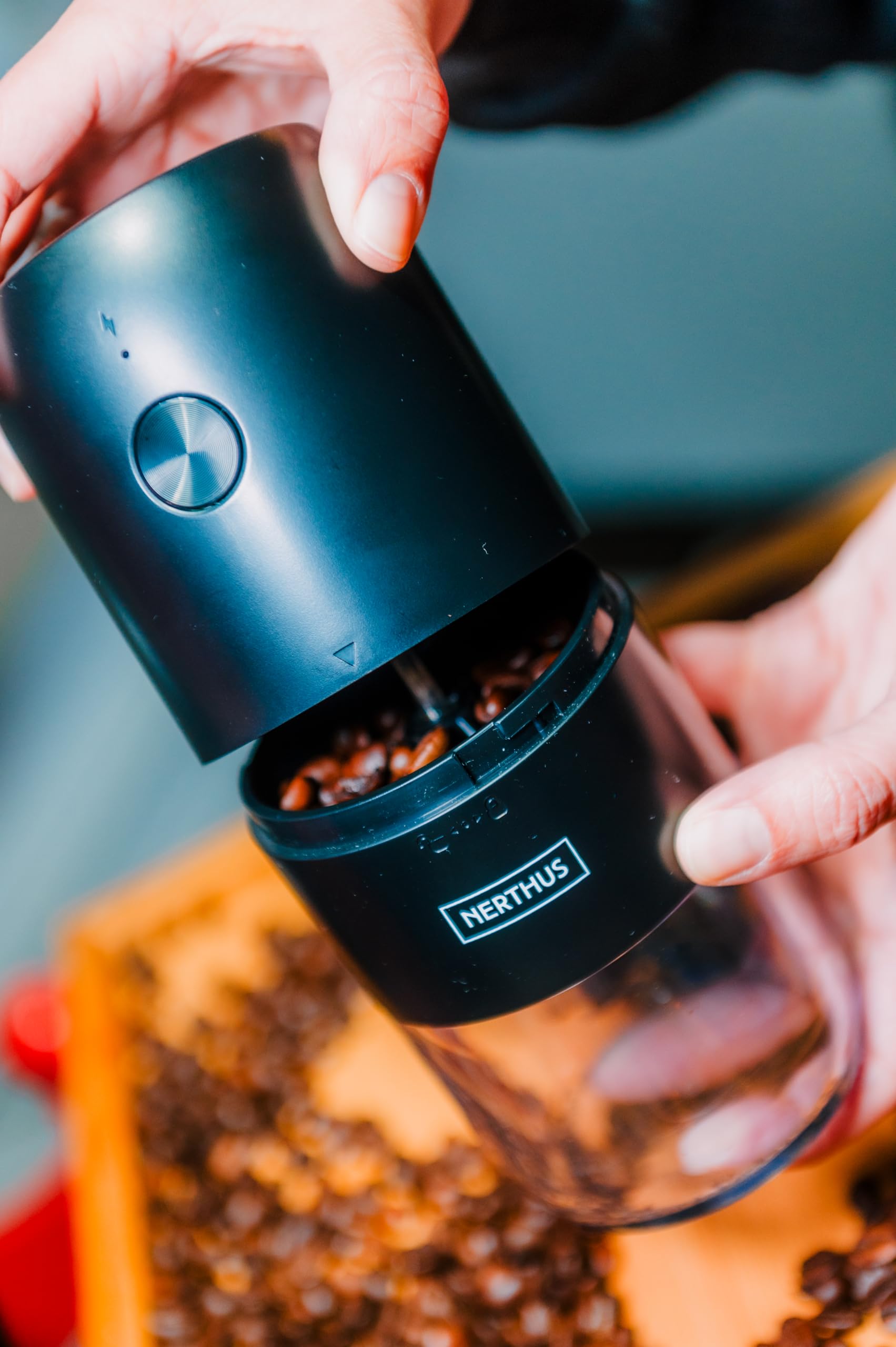 Nerthus FIH 1466 molinillo eléctrico café para moler granos en casa café fresco