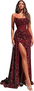 Cocktail Evening Gowns Formal Dresses for Women Sequin Tulle Wedding Guest Party Sexy Off Shoulder Floor Length Prom Dress