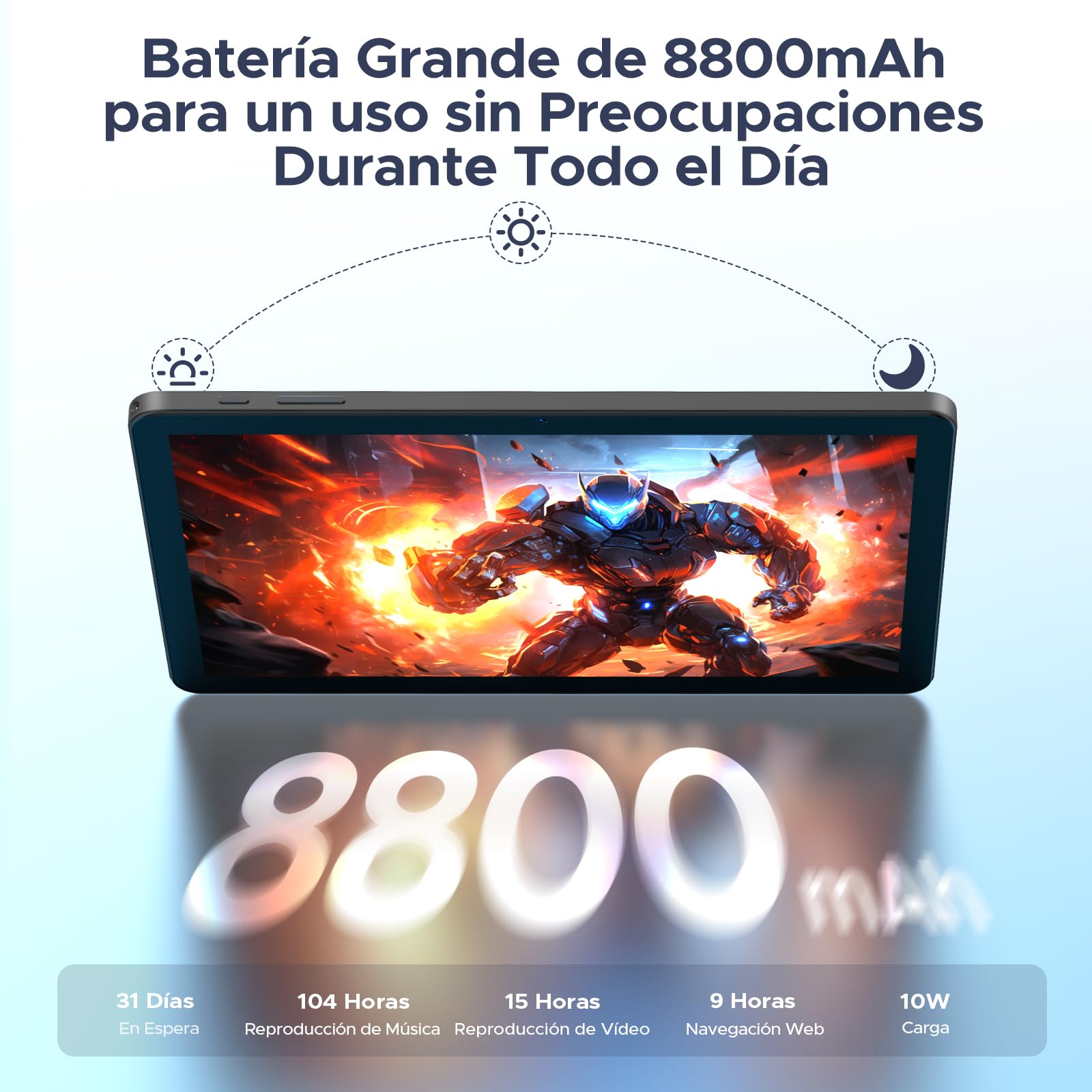P10 Pro Tablet Android 16, Tablet 10 Pulgadas with Gemini AI, 48GB RAM+128GB ROM/2TB, Octa-Core T7250, 120Hz, 8800mAh, 13MP+5MP, Face ID, GPS, 5G WiFi, OTG, Tablet con Teclado y Lapiz, Negro
