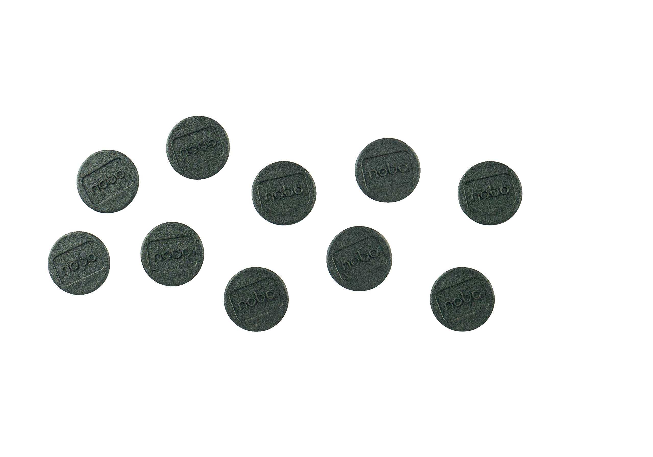 Nobo Jeu d'Aimants pour Tableau Blanc Magnétique, 13mm, Lot de 10, Noir, 1915284