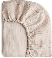 Vista 14 de mushie Sábana bajera ajustable de muselina extra suave 192 hilos 28 x 52 pulgadas (rubor)