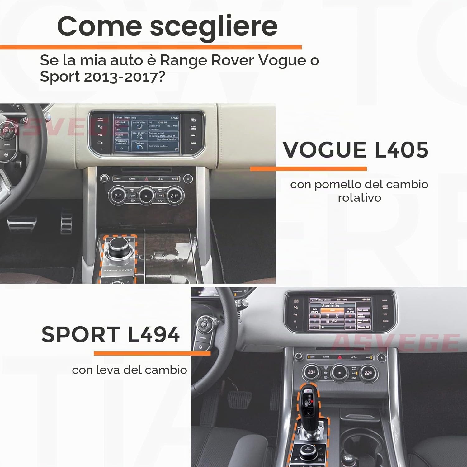 ASVEGE 10,1 pollici Pannello AC per Climatizzatore dell'aria Condizionata Touch Screen LCD per Land Rover Range Rover Sport L494 2013-2017, Versione di Aggiornamento con Guida Installazione.