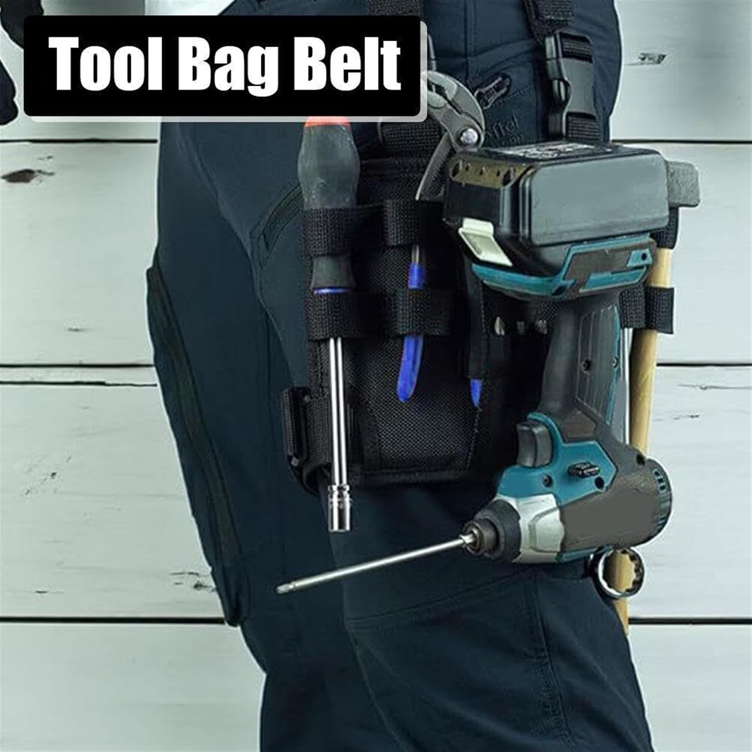 Holster Z Tool Bag, 2pcs Multifunction Tool Bag Belt for Men, Utility Tool Organizer Pouch for Electrician