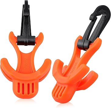 Scuba Octo Plug, 2Pack Diving Regulator Octopus Retainer Mouthpiece Holder with Black Plastic Clip