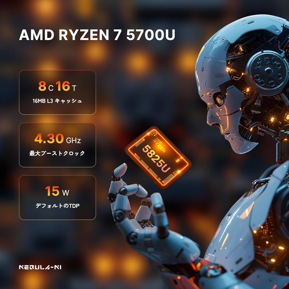 Amazon.co.jp: Origimagic ミニpc Ryzen 7 5700U(最大4.30GHz