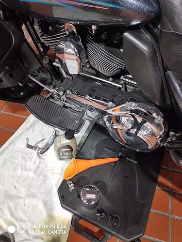Miniatura 6 de Bandeja de drenaje de aceite de perfil bajo ABS compatible con Harley Davidson Electra Glide Deluxe FLDE Fat Boy Heritage Sport Glide Softail Slim