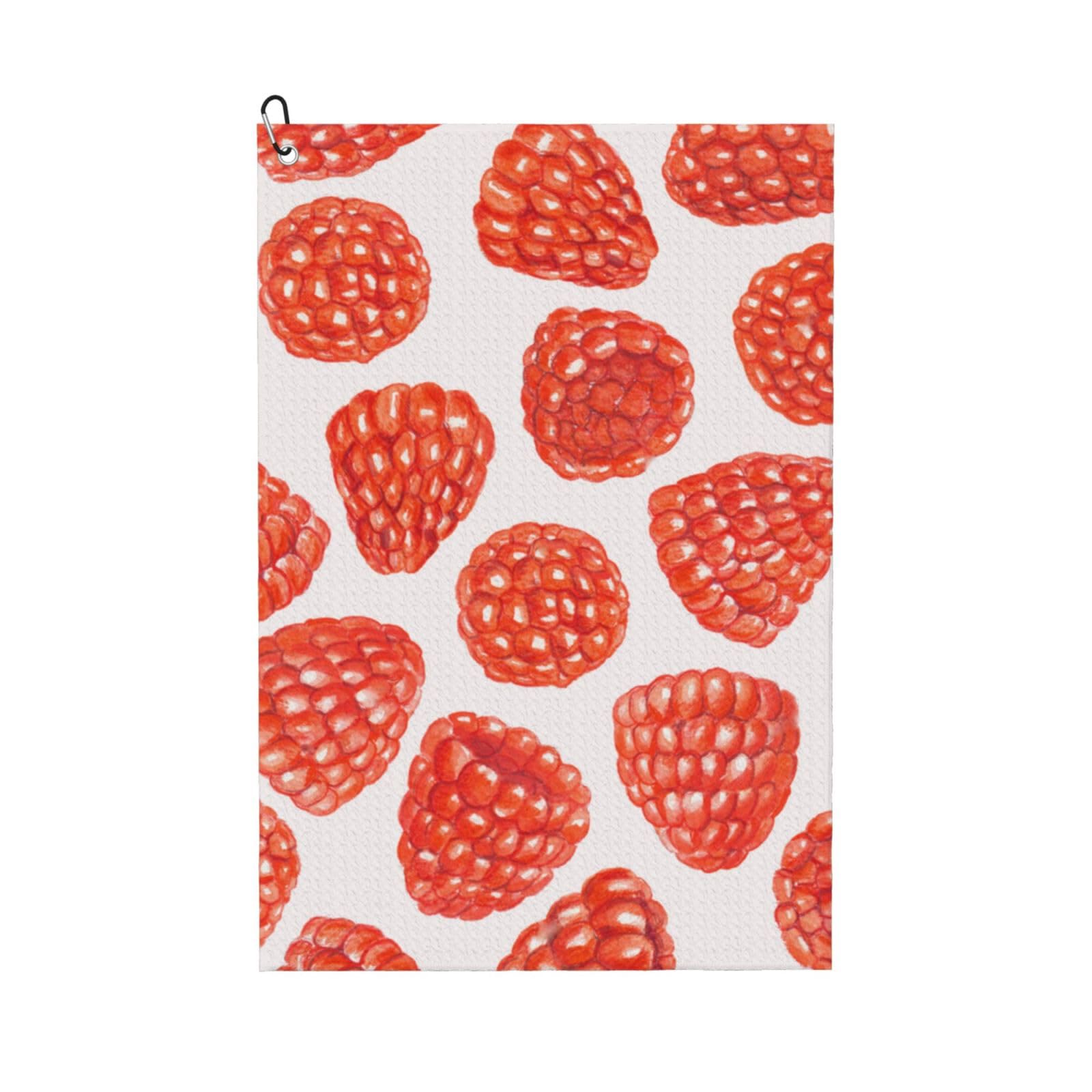 Hnnkloy Raspberry Pattern, 16x24 in Portable Waffle Golf Towels with Carabiner Clip for Golf Bag