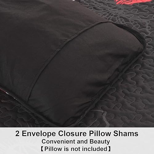 Miniatura 44 de DJY Juego de edredón de 3 piezas, tamaño Queen, con patrón floral amarillo, elegante colcha bohemia con 2 fundas de almohada, juego de ropa de cama