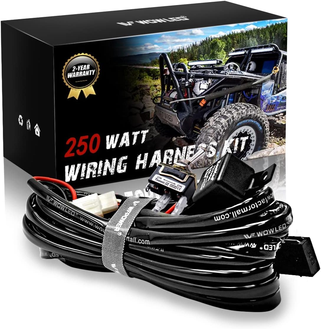 Premium Wiring Harness Switch Relay Kit for LED Driving Work Light Bar 4WD 40A