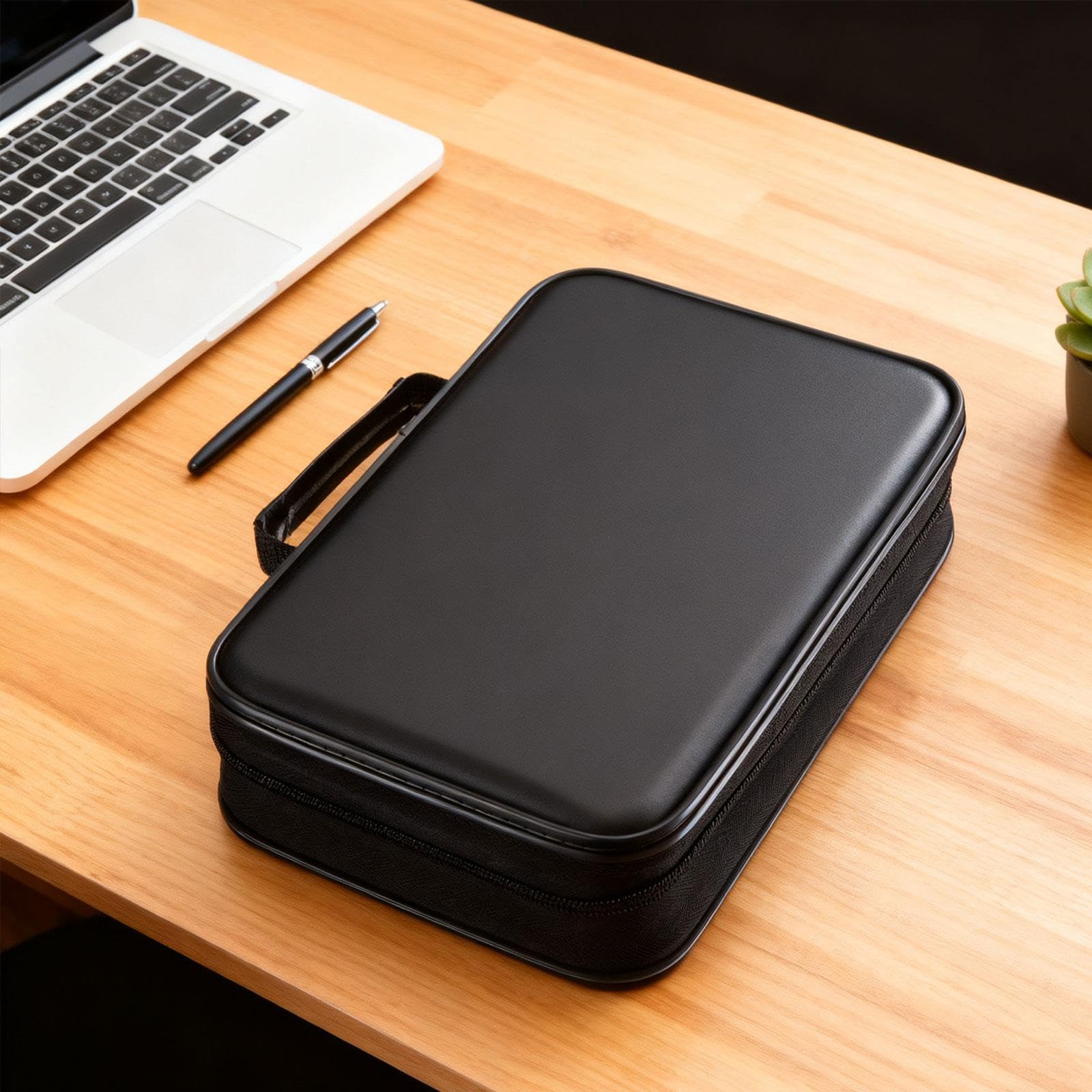 Custodia Porta CD/Dvd, Scatola Porta CD con Doppia Cerniera, Organizer per Il Trasporto di Supporti multimediali, per Viaggi, Auto, casa e Ufficio