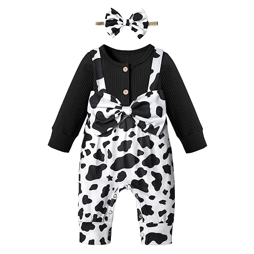 CRISONE Baby Girl Clothes 0 3 Months baby girl jumpsuit Long Sleeve Soft Black Romper Jumpsuit 2pcs Baby Girl Winter Clothes