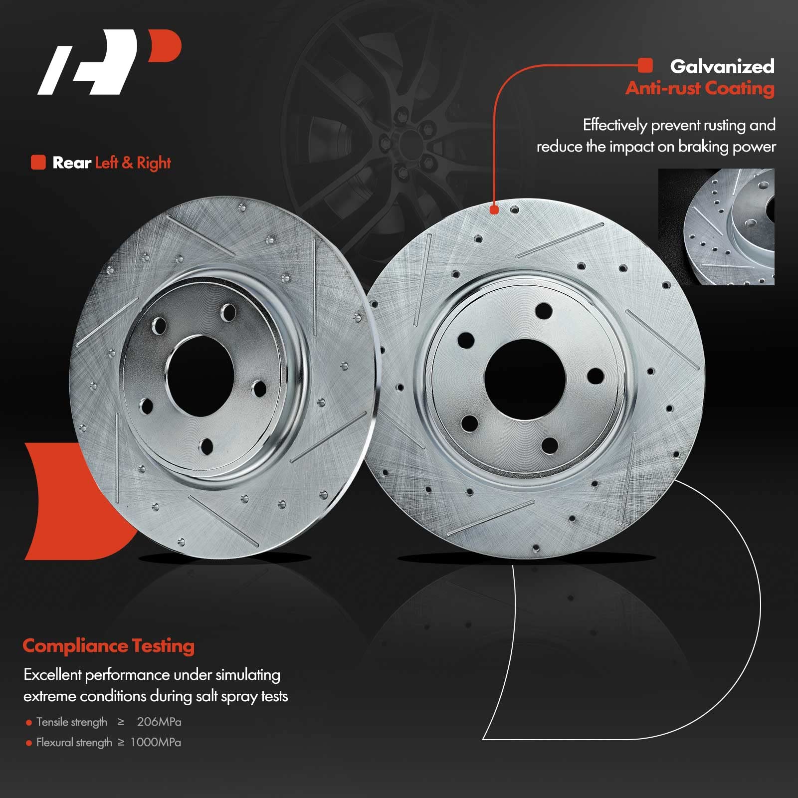 EBC Premium Rear Rotors (316x12mm) | 06-11 Dodge Nitro 3.7 main image 1
